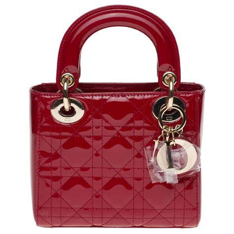 lady dior mini bag patent leather|mini Dior latte bag.